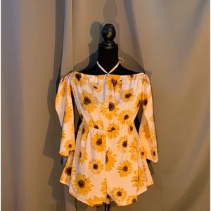 SHEIN Sunflower romper one piece